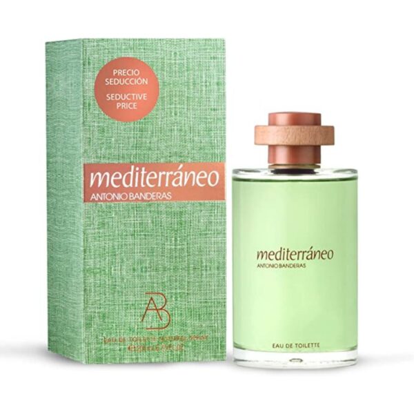 Perfume Mediterráneo, Eau de Toilette for Men by Antonio Banderas Fresh, Energetic & Bright Fragrance Green Citrus and Bergamot Notes Ideal for Day Wear - 200 ml