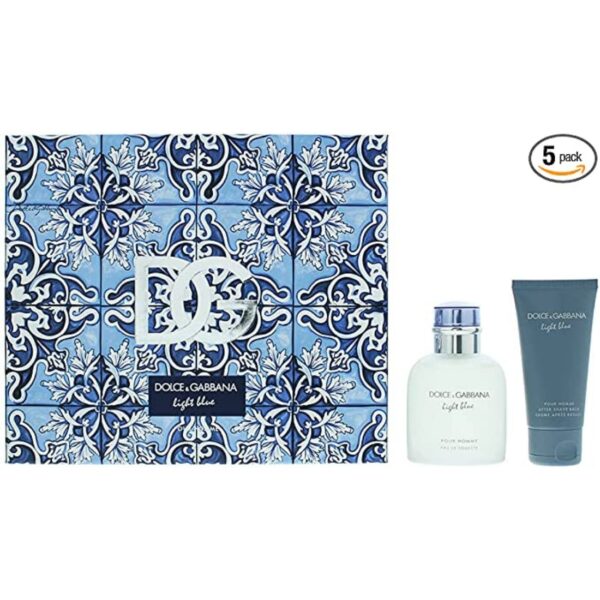 Light Blue Pour Homme 2 Piece Gift Set: Eau De Toilette 75ml - Aftershave Balm 50ml by Dolce & Gabbana