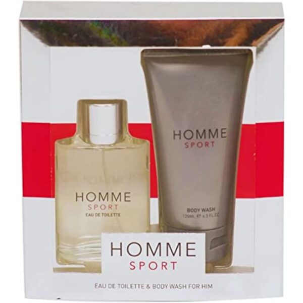 Homme Sport Eau De Toilette Anti-Ageing Cleansing Hydrating Moisturizing Refreshing Softening - 100ml & Body Wash - 125ml by Laurelle