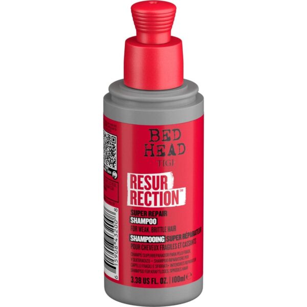 Resurrection Repair Shampoo by Bed Head by TIGI for Damaged Hair Rebuild Broken Hair Natural Look Travel Size - 100 ml