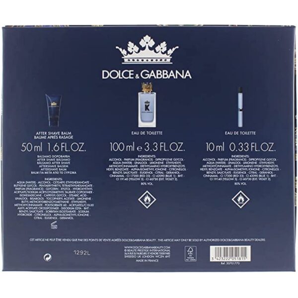 Gift Set: Eau De Toilette 100ml - Aftershave Balm 50ml - Eau De Toilette 10ml by Dolce & Gabbana