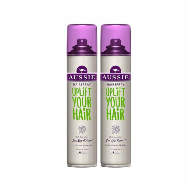 Pack of 2 Miracle Hairspray (Volume + Hold) Flexible Hold Hair Spray for Men by Aussie (2 x 250ml)