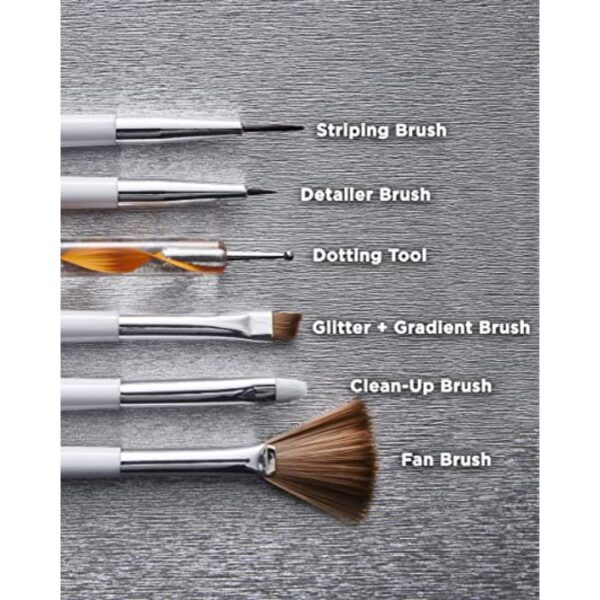 Nail Salon Pro Tool Kit by Sally Hansen 0.32 Oz | Nail Art Tools, Nail Dotting Tool, Detailer Brush, Stripping Brush, Marbling and Dotting Tool