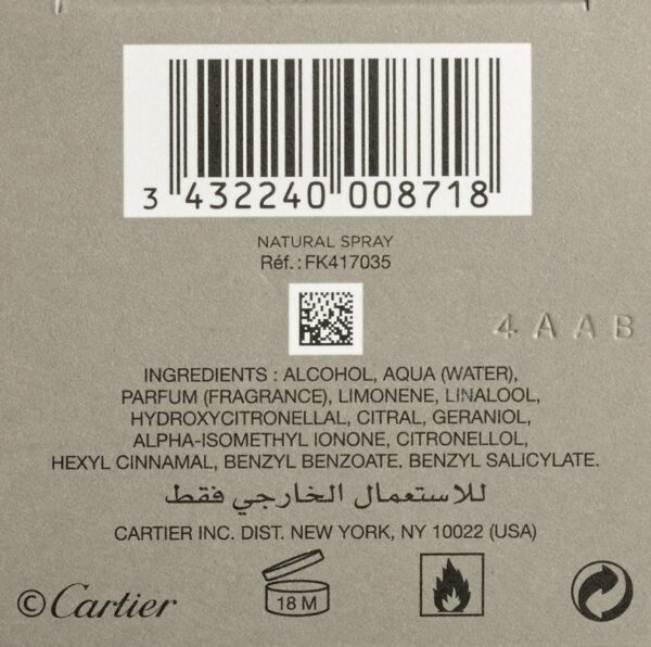 Eau De Cartier EDT Spray by Cartier (50ml)