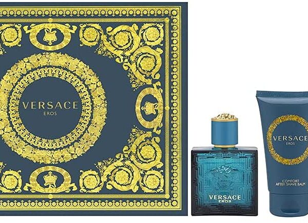 Gift Pack of Eros Spray, Shower Gel & Aftershave Balm by Versace (50ml each)
