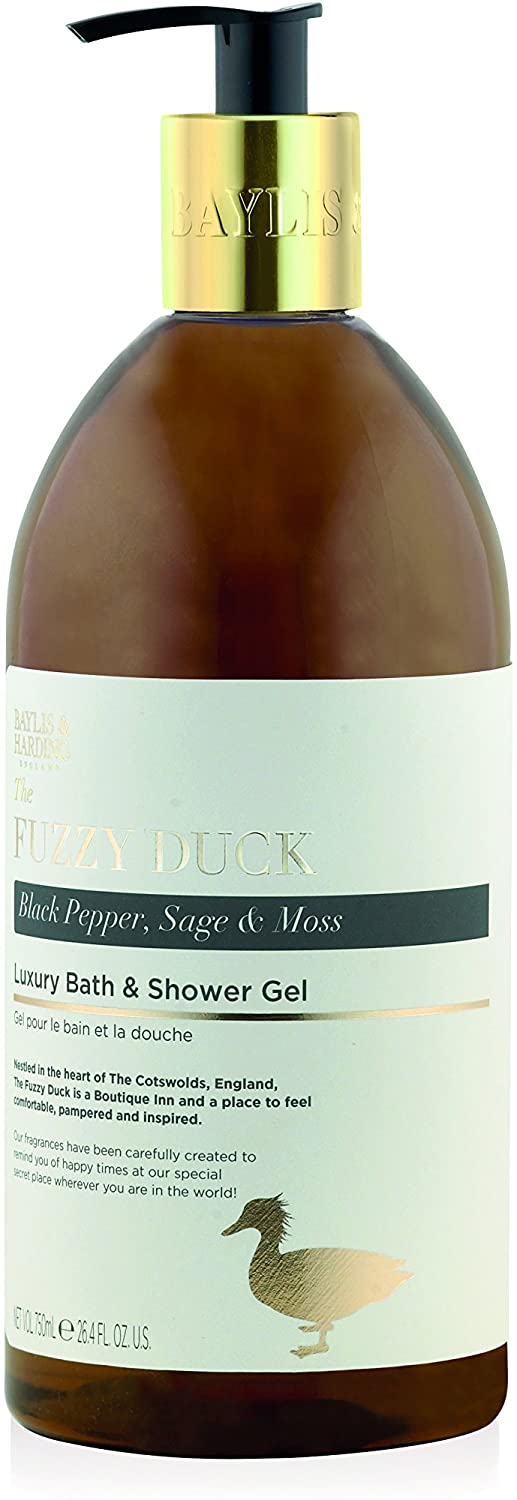 Fuzzy Duck Bath/Shower Gel, Black Pepper, Sage & Moss by Baylis & Harding (750ml)