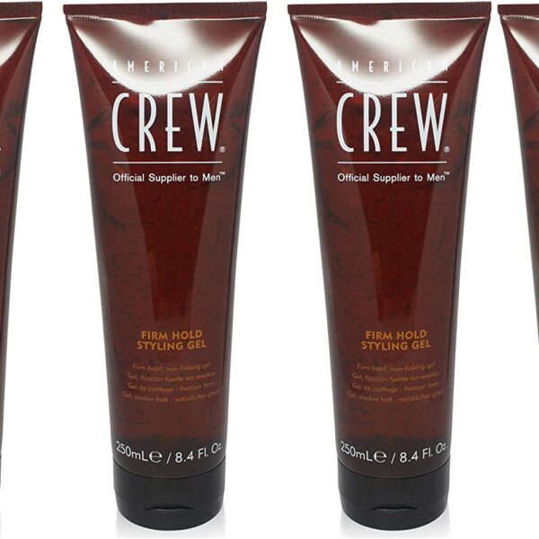Pack of 4 Firm Hold Gel for Men by American Crew (250ml each)