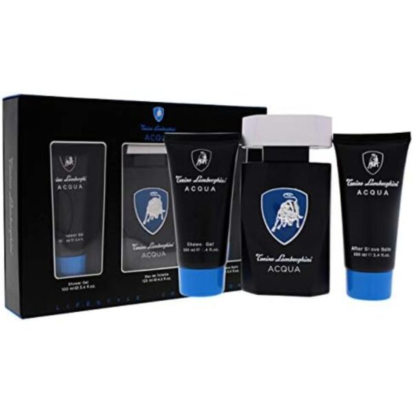 Acqua 3 Piece Gift Set by Tonino Lamborghini: Eau De Toilette 125ml - Shower Gel 100ml - Aftershave Balm 100ml