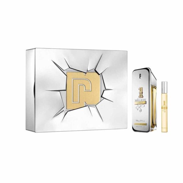 Gifts Set of 1 Million Lucky For Men EDT Spray (100ml) and Travel Spray (10ml) by Paco Rabanne