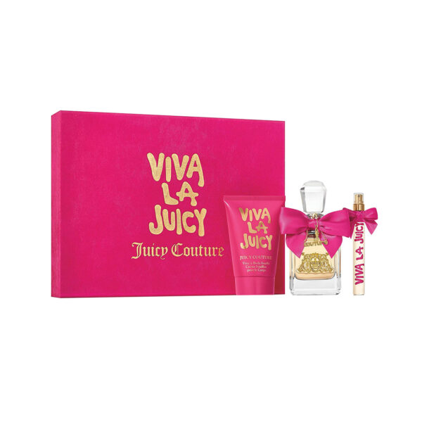 Gifts Set of Viva La EDP Spray (50ml), Body Souffl? (125ml), EDP Travel Spray (10ml) by Juicy Couture