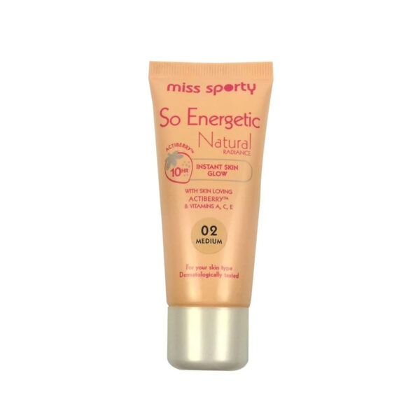 So Energetic Natural Foundation 02 Medium by Miss Sporty (30ml)
