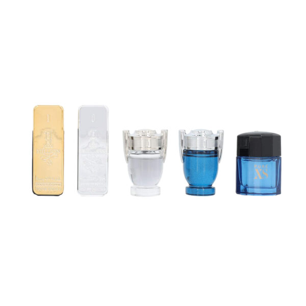 Gift Set of EDT Men Travel Spray 5ml 1 Million Lucky, Invictus, Invictus Legend, Pure XS by Paco Rabanne