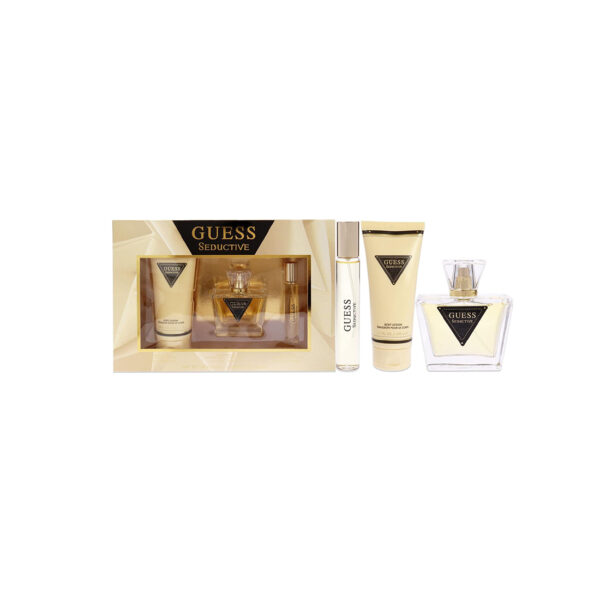 Gift Set of Seductive EDT Spray (75ml), Miniature (15ml) and Body Lotion (200ml) by Guess