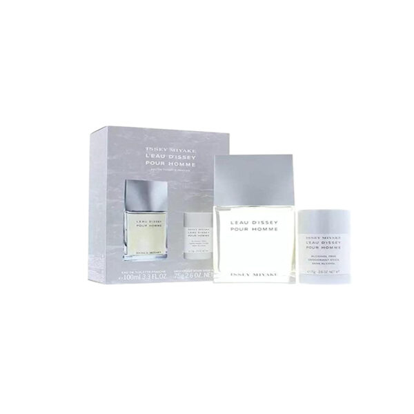 Gift Set of L'Eau d'Issey homme EDT Spray (75ml) and Deo stick (75ml) by Issey Miyake